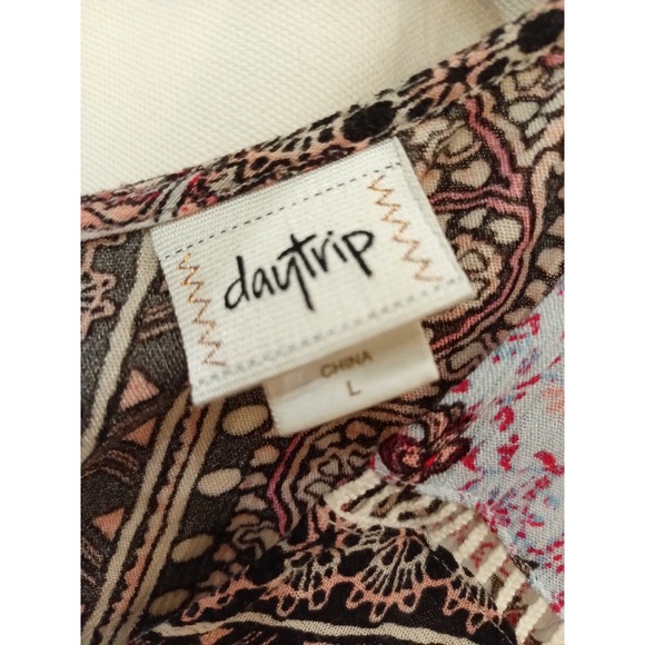 Daytrip Womens Long Sleeve Floral‎ Print Blouse Size L - Picture 2 of 10